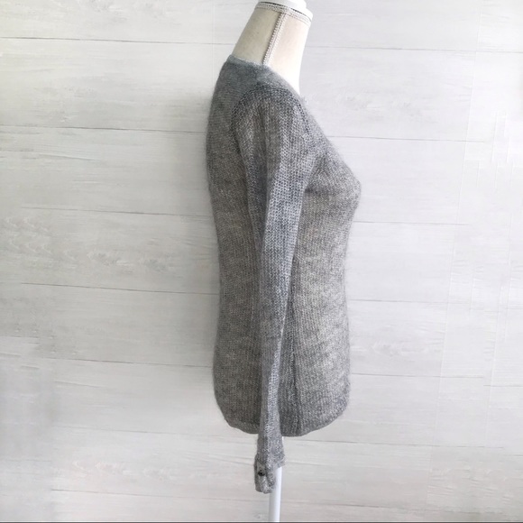 {Ann Taylor} Silver sheer mohair sweater, XSP - Picture 3 of 6